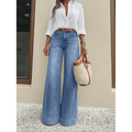 Vintage Washed Wide-Leg Loose Slimming Jeans XYK069