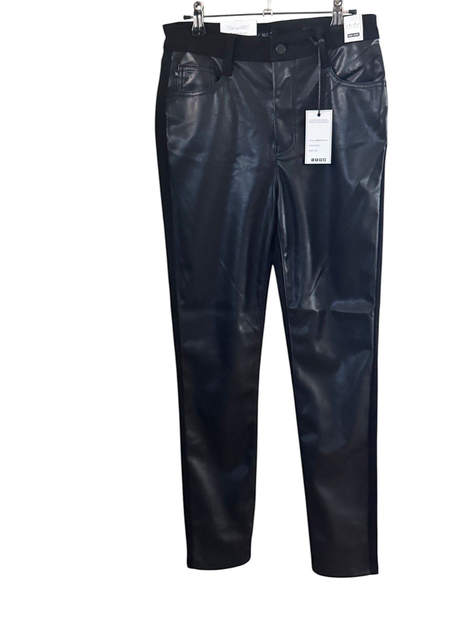 Judy Blue Faux Leather Front Skinny Jeans