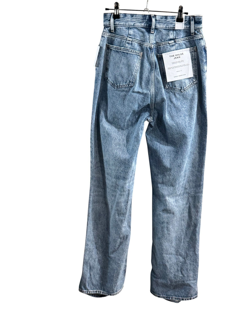Good American The Khloe Jean Super High Rise Straight Super Distressed