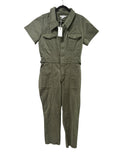 Good American Cargo Jumpsuit Frayed Hem