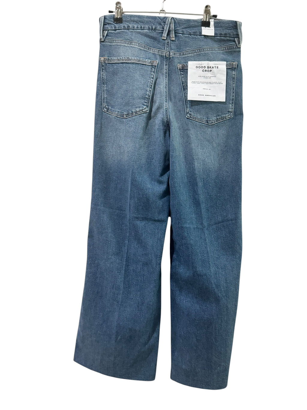 Good American Good Skate Crop High Rise Loose Leg
