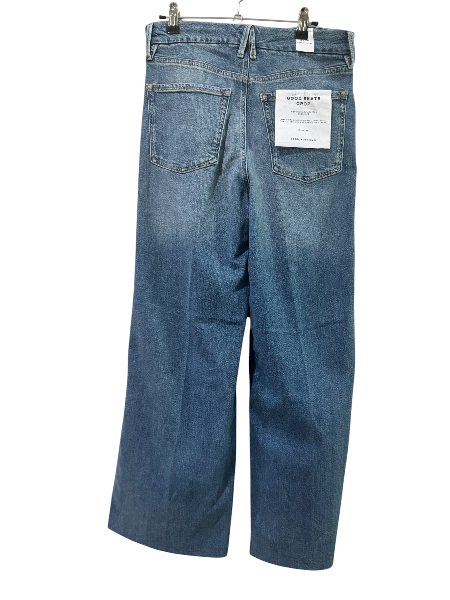 Good American Good Skate Crop High Rise Loose Leg