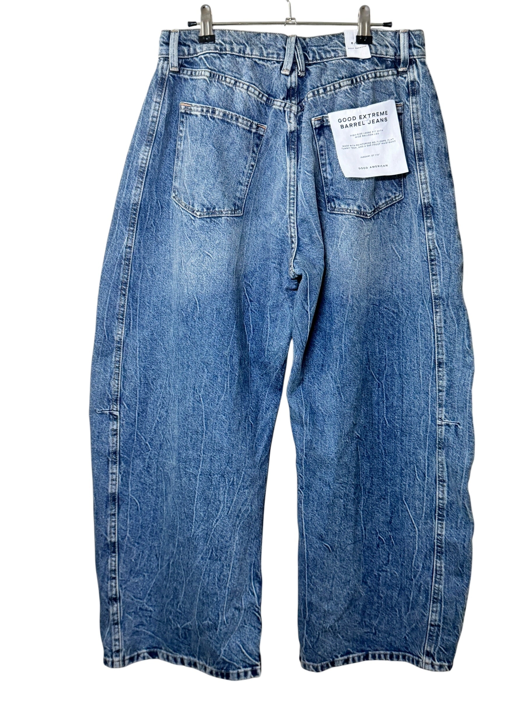 Good American Good Extreme Barrel Jeans High Rise Indigo