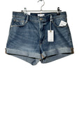 Good American Good Petite Girlfriend Shorts Mid Rise Indigo
