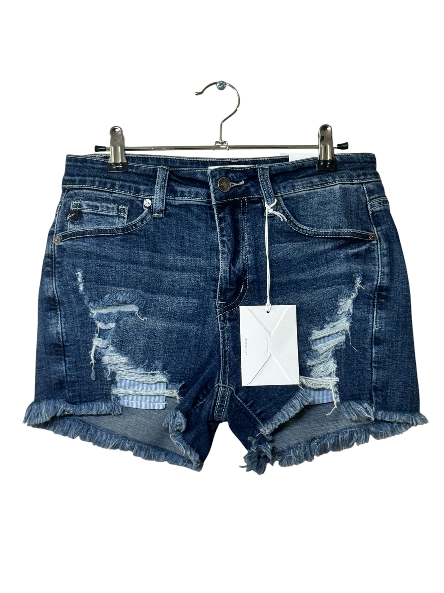 Kancan Distressed Blue Shorts