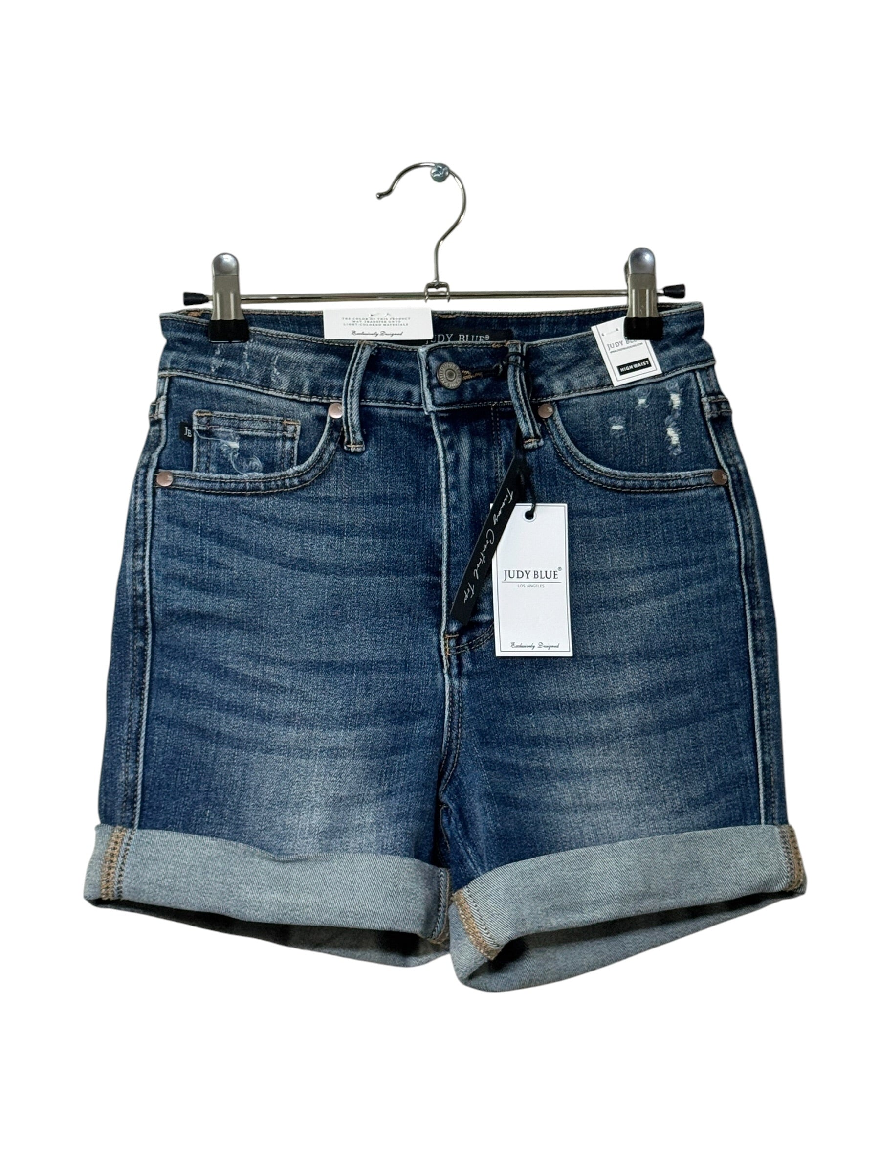 Judy Blue High Waist Dark Blue Jean Shorts