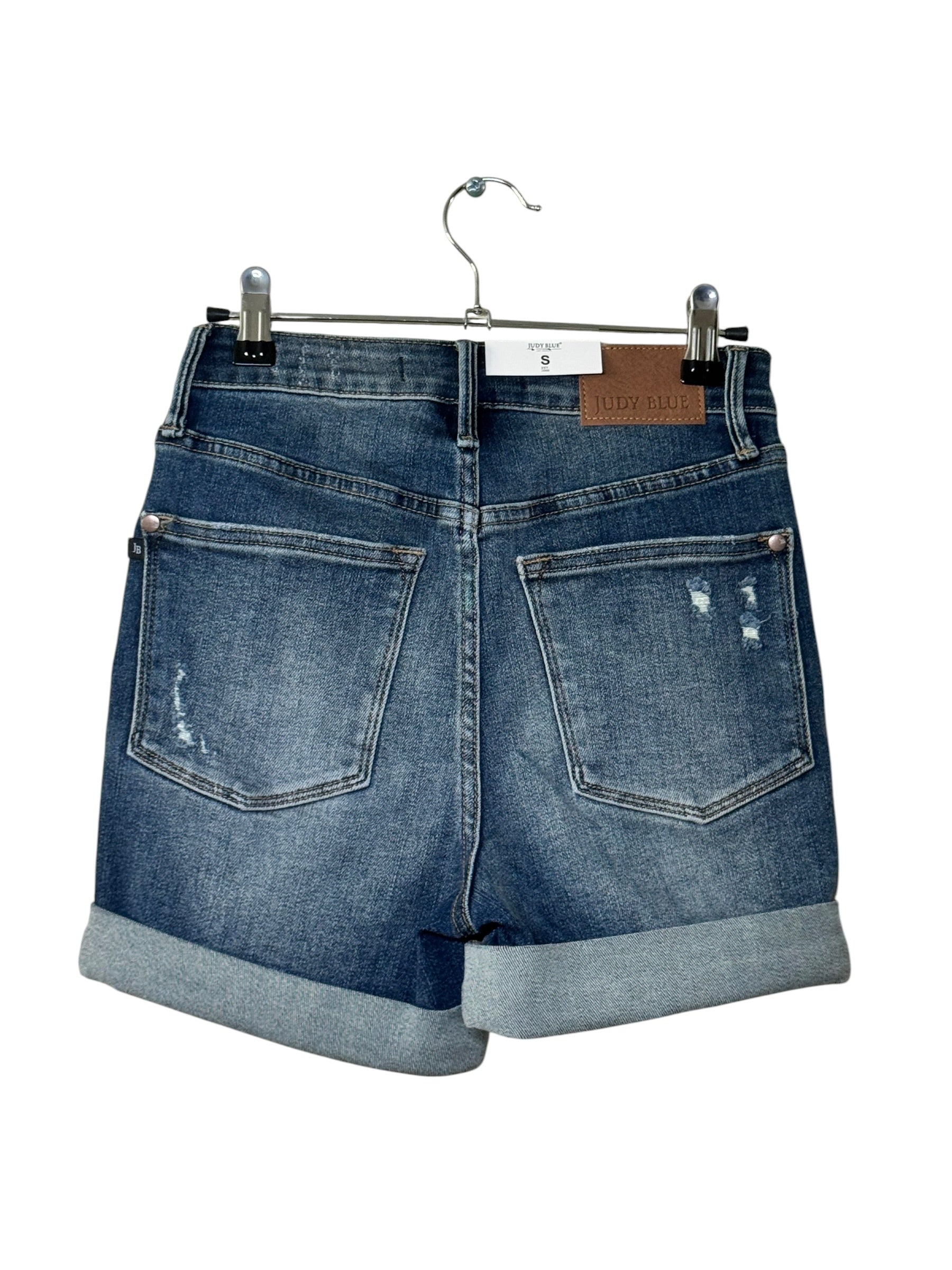 Judy Blue High Waist Dark Blue Jean Shorts