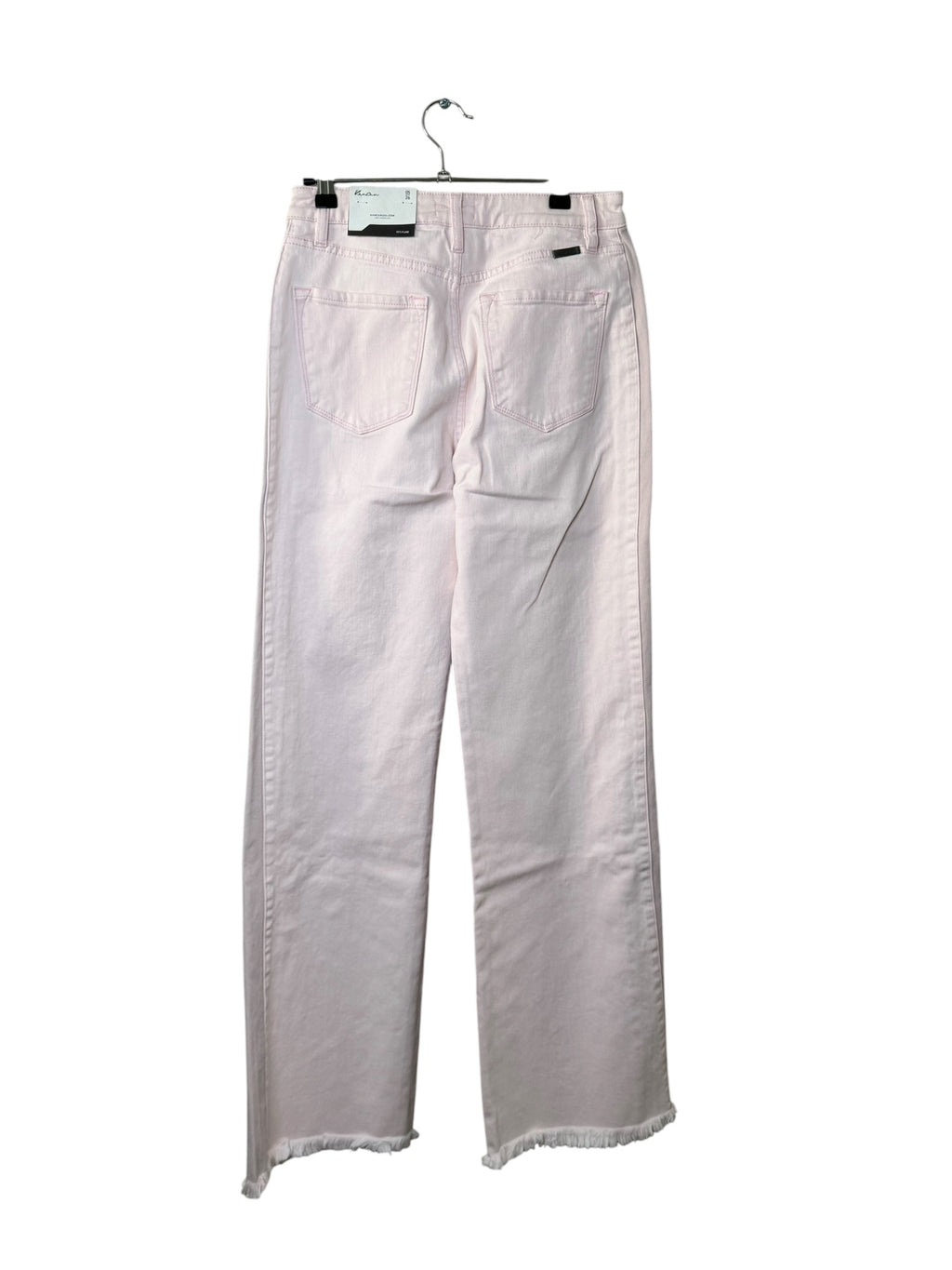 Kancan 90's Flare Pink Frayed Hem Jeans