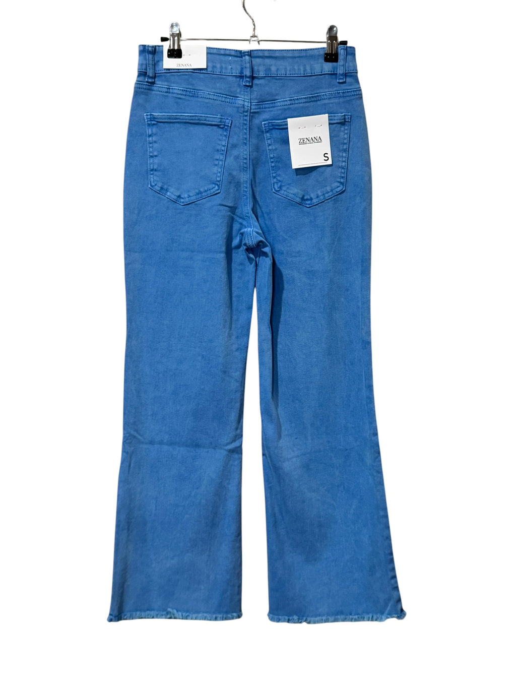ZENANA Straight Leg Raw Hem Jeans