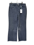 ZENANA Straight Leg Raw Hem Jeans