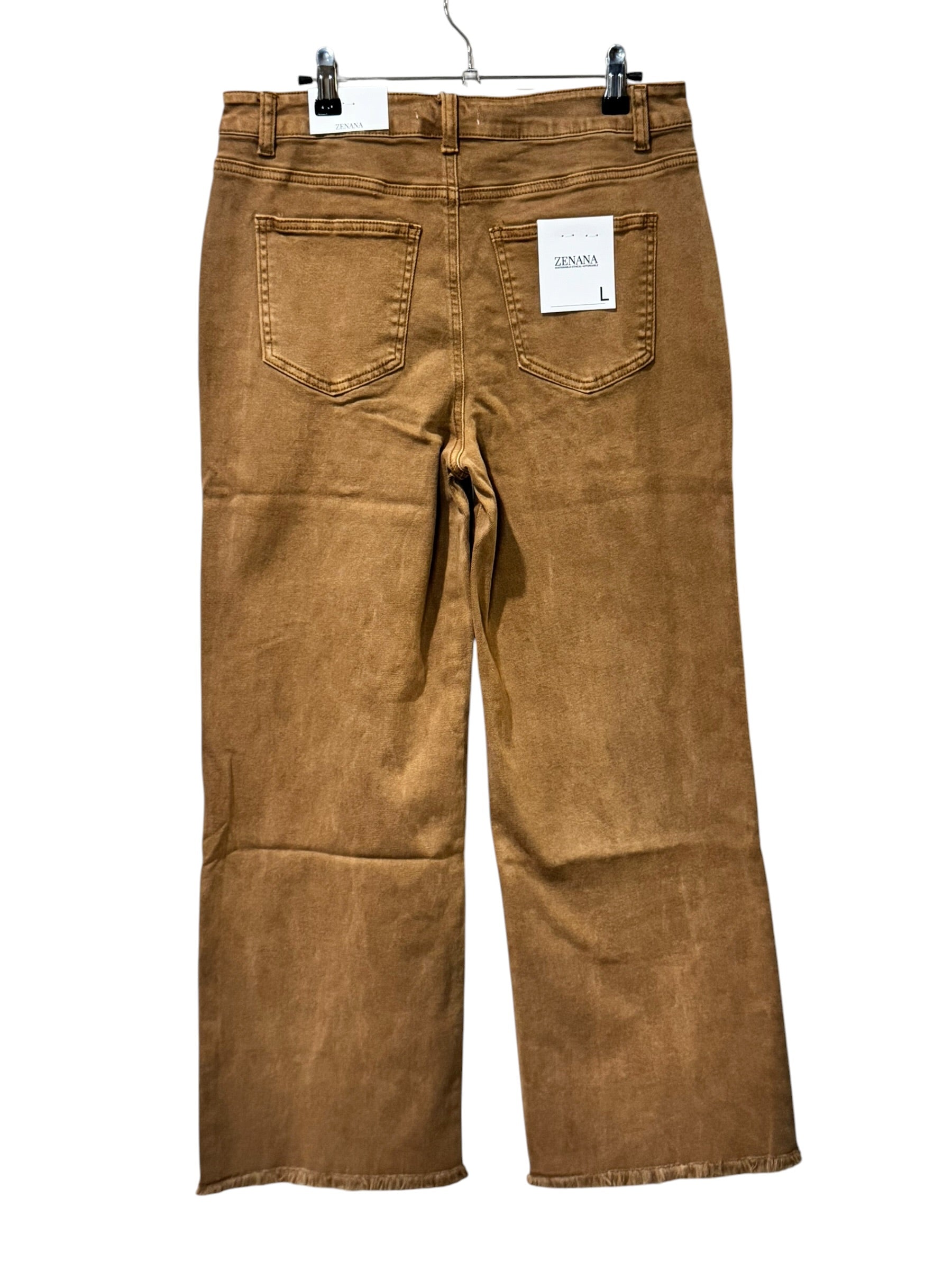 ZENANA Straight Leg Raw Hem Jeans