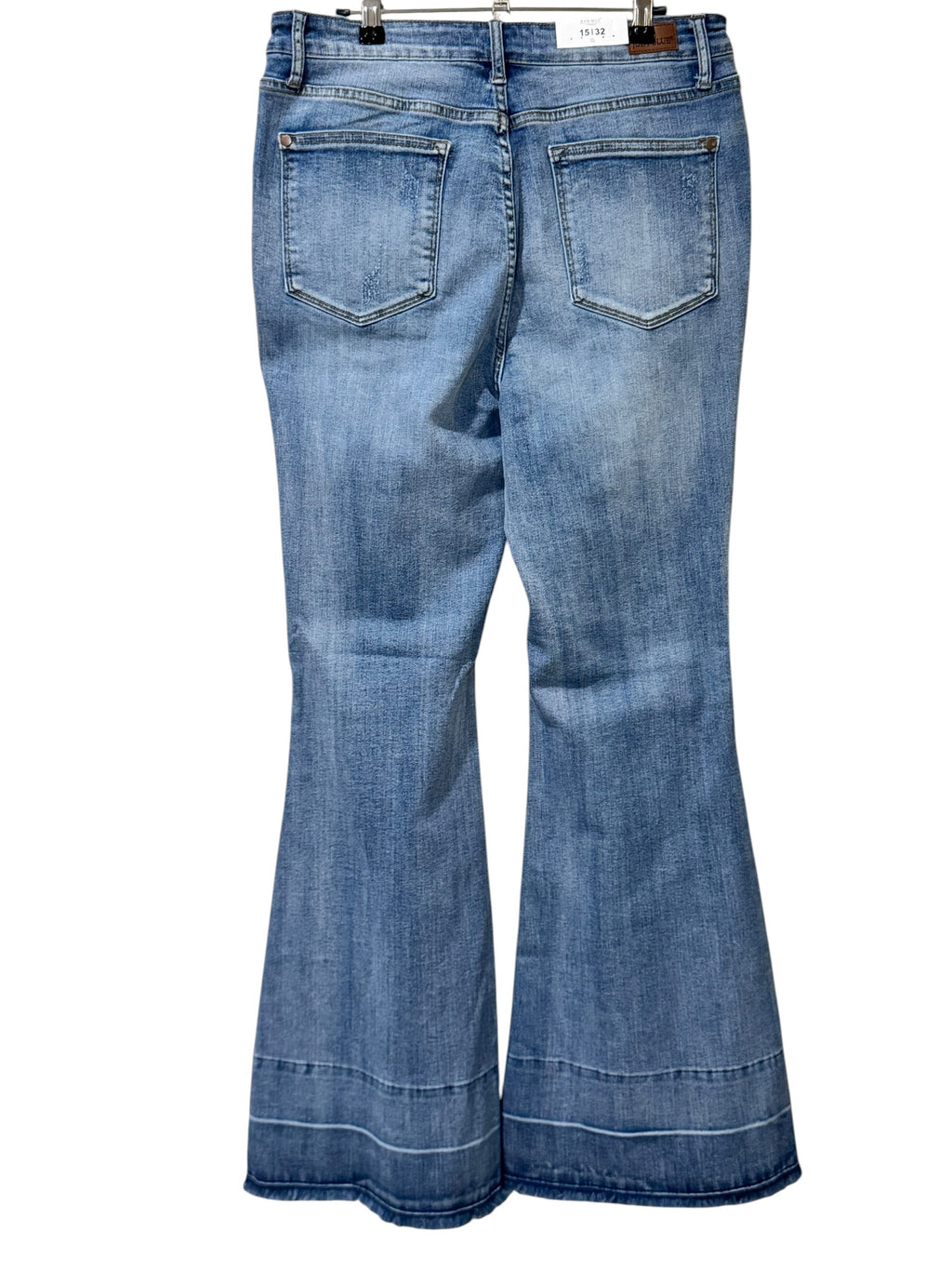 Judy Blue High Waist Flare Raw Hem Jeans