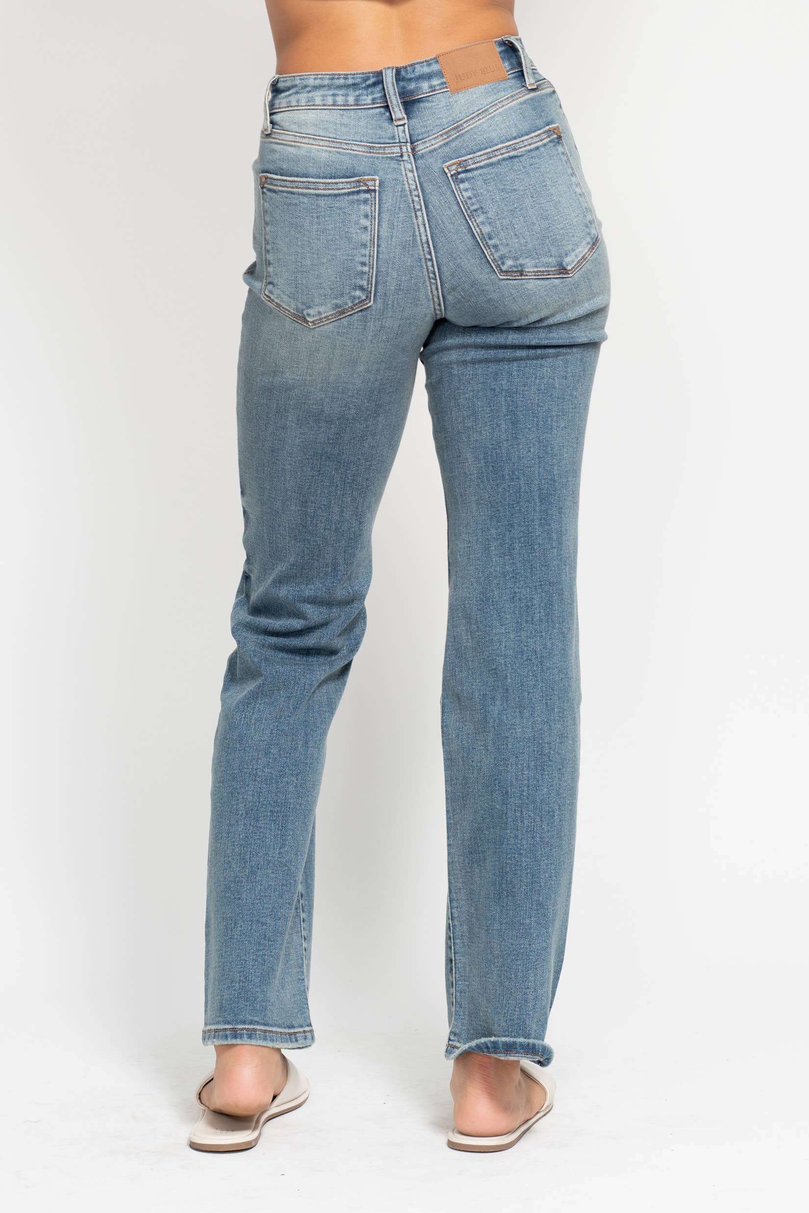 High Waisted Dad Straight Jean