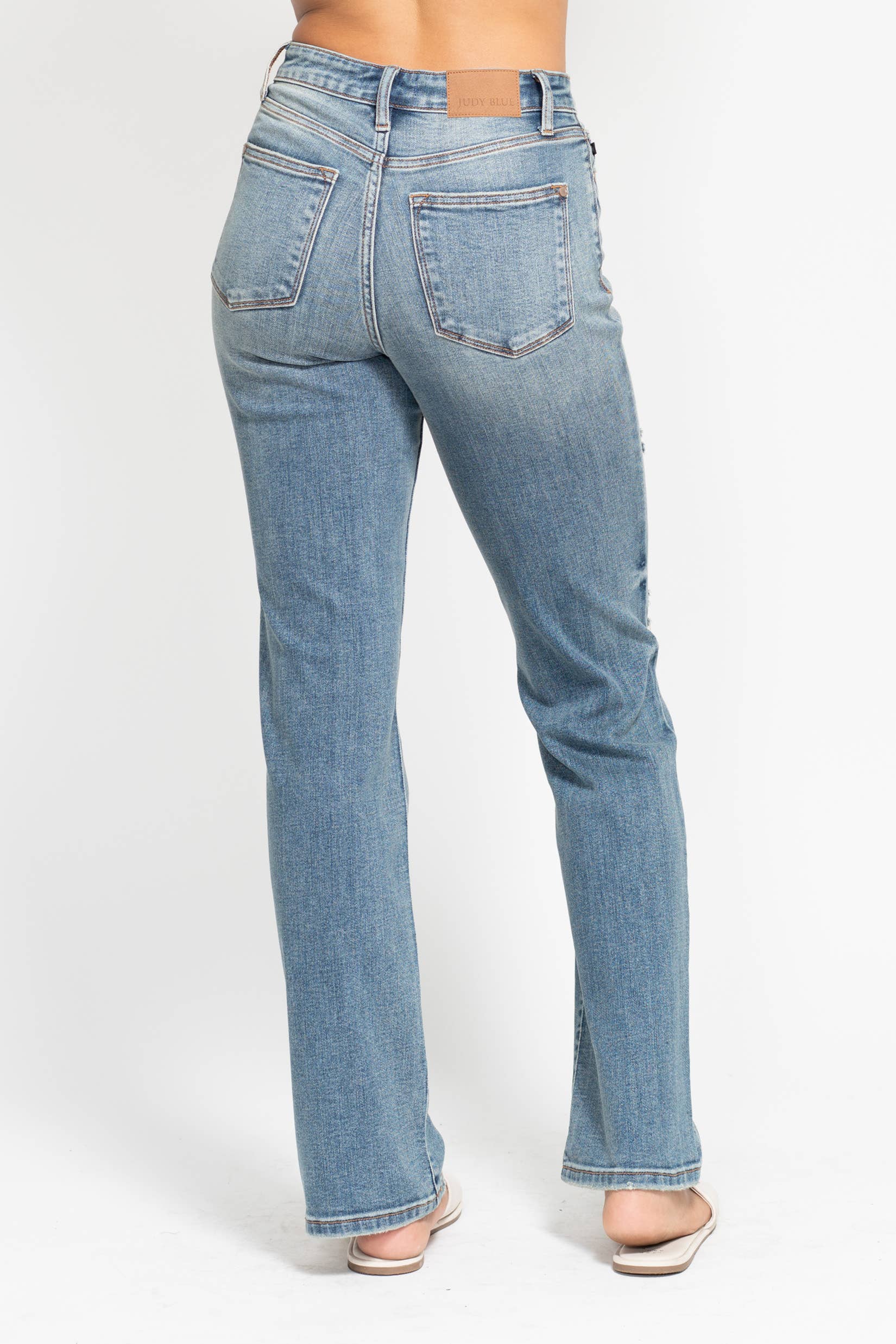 High Waisted Dad Straight Jean